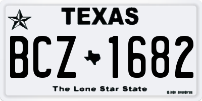 TX license plate BCZ1682