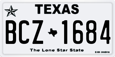 TX license plate BCZ1684