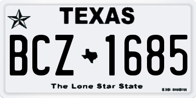 TX license plate BCZ1685
