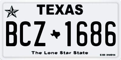 TX license plate BCZ1686