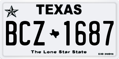 TX license plate BCZ1687