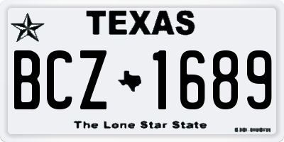 TX license plate BCZ1689
