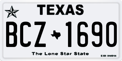 TX license plate BCZ1690