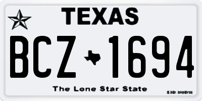 TX license plate BCZ1694