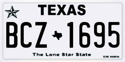 TX license plate BCZ1695