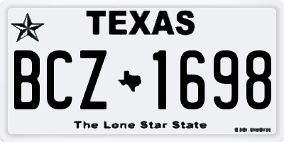 TX license plate BCZ1698