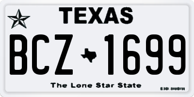TX license plate BCZ1699