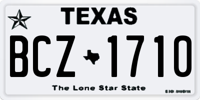 TX license plate BCZ1710