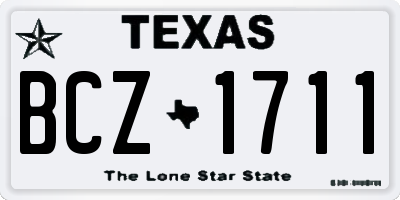 TX license plate BCZ1711