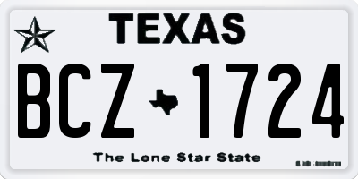 TX license plate BCZ1724
