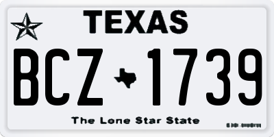 TX license plate BCZ1739