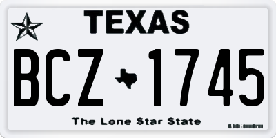 TX license plate BCZ1745