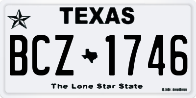 TX license plate BCZ1746