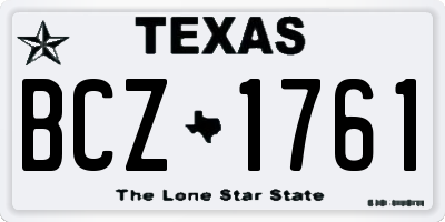 TX license plate BCZ1761