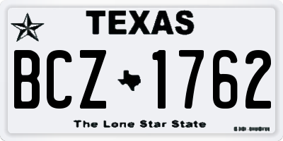 TX license plate BCZ1762