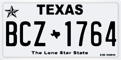 TX license plate BCZ1764