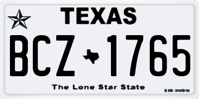 TX license plate BCZ1765