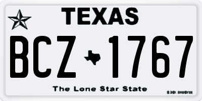 TX license plate BCZ1767