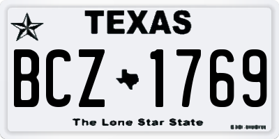 TX license plate BCZ1769