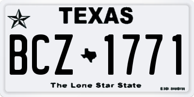 TX license plate BCZ1771