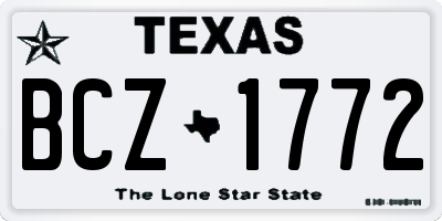 TX license plate BCZ1772