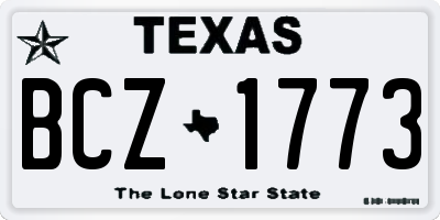 TX license plate BCZ1773