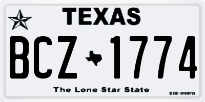 TX license plate BCZ1774