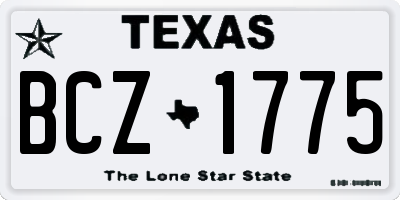 TX license plate BCZ1775