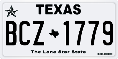 TX license plate BCZ1779