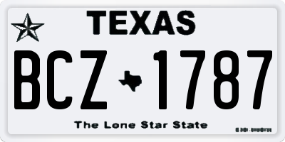 TX license plate BCZ1787