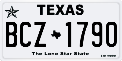 TX license plate BCZ1790