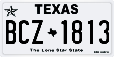 TX license plate BCZ1813