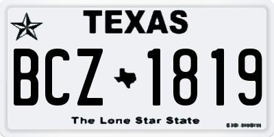 TX license plate BCZ1819