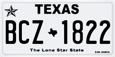 TX license plate BCZ1822