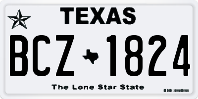 TX license plate BCZ1824