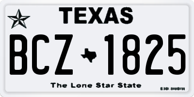 TX license plate BCZ1825