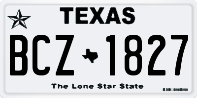 TX license plate BCZ1827