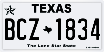 TX license plate BCZ1834