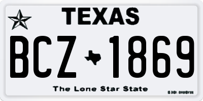 TX license plate BCZ1869