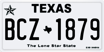 TX license plate BCZ1879