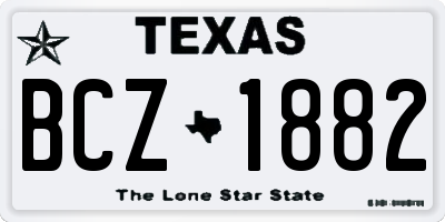 TX license plate BCZ1882