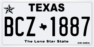 TX license plate BCZ1887