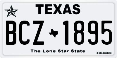 TX license plate BCZ1895
