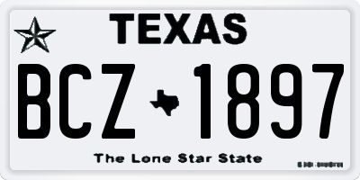 TX license plate BCZ1897