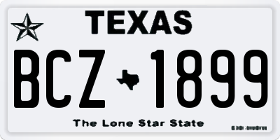 TX license plate BCZ1899