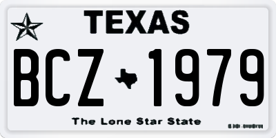 TX license plate BCZ1979