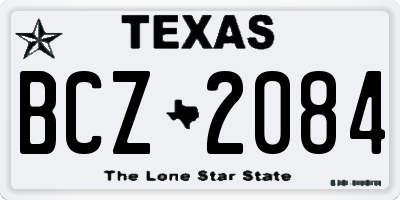 TX license plate BCZ2084