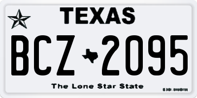 TX license plate BCZ2095