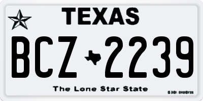 TX license plate BCZ2239