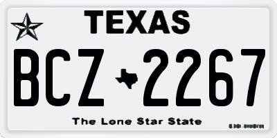 TX license plate BCZ2267